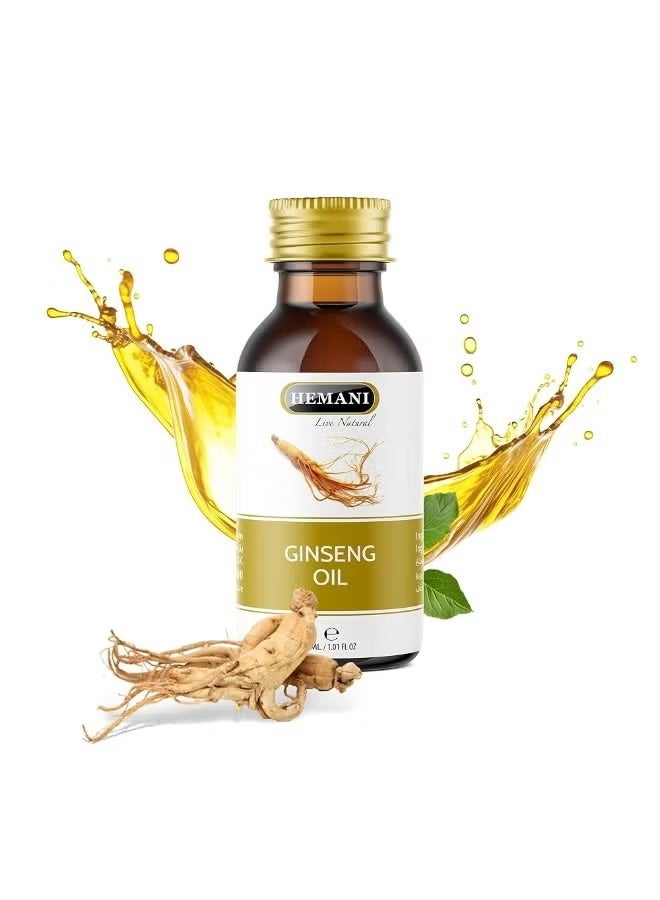HEMANI Ginseng Oil 30ml | 100% Natural Herbal Oil for Hair, Scalp & Skin Care | Nourishing Massage & Aromatherapy Oil - Image 2